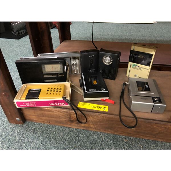 Group of Vintage Electronics including Hanstar microphone & Electric Book - Syndicated Recording Int