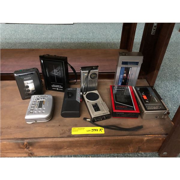 Group of Vintage Electronics including Hanstar microphone & Electric Book - Syndicated Recording Int