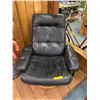 Image 1 : Mid Century Black Leather Reclining and Swivel Chair - Mulhauser style - excellent condition