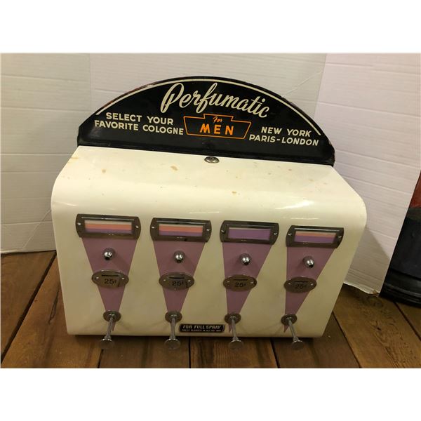 Perfume Dispensary -  4 perfume types.  Used in high end hotel bathrooms.  Used during the 1940's to