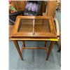 Image 1 : Antique Slanted Display Cabinet - approx. 25 1/2in x 12 1/2in x  35in