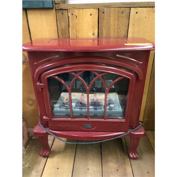 Antique Enameled Electric Fireplace - approx. 22 1/2in x 10 1/2in x 24in