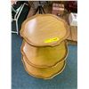 Image 2 : Three Tiered Antique Display Table - approx. 24in x 24in x 36in