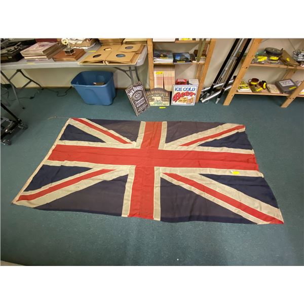 Antique British Flag - approx. 105in x 50in