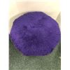 Image 2 : Purple Fuzzy Makeup Stool - approx. 18in round x 18in tall