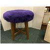 Image 3 : Purple Fuzzy Makeup Stool - approx. 18in round x 18in tall