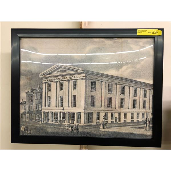 Movie Prop Framed Print of Pennsylvania Hall - approx. 26 1/4in x 20 1/4in