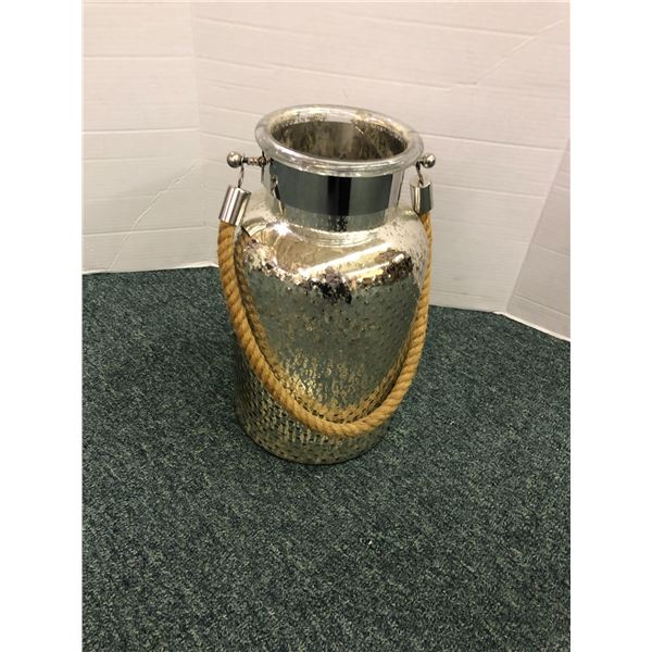 Vintage Glass Jug with mirror finish and rope handle