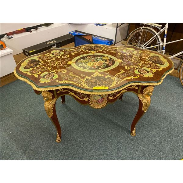 ORMOLU Table - Highly Decorative Hard Wood Table with elaborate Finish.  Must be seen - outstanding