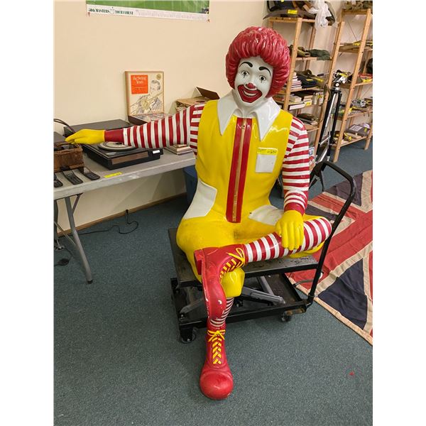 RONALD McDONALD - Statue from 1972 to 1986 - Extremely good condition.  Sitting, Authentic Ronald Mc