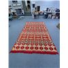 Image 1 : Kilim Rug From Turkey - Approx. 200cm  x 300 cm (6'6" x 10') - Red & Cream Pattern - New