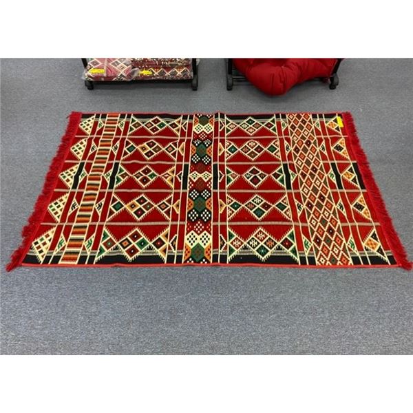 Killim Rug from Turkey - Red & Cream Pattern - approx. 160cm x 250cm - New