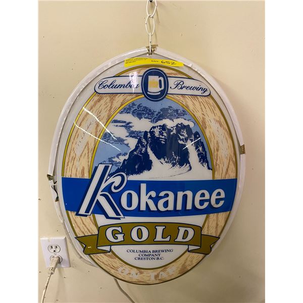 Kokanee Gold Light Up Sign