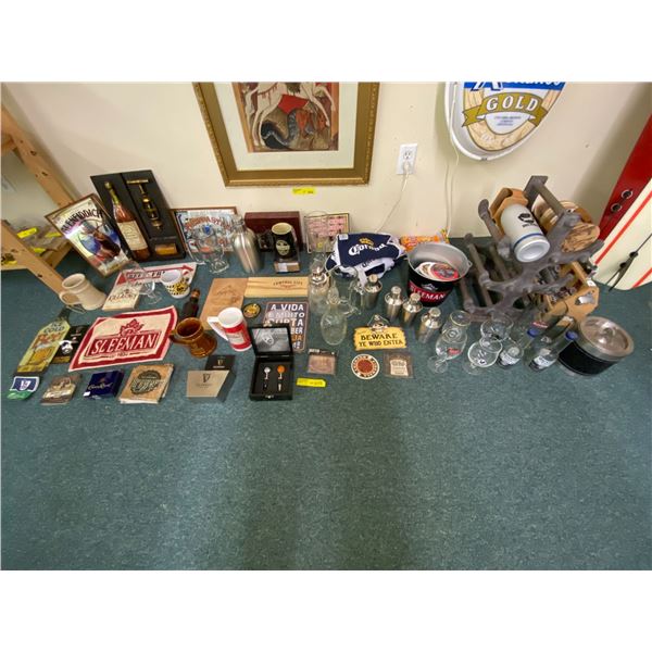 Large Lot of Miscellaneous Bar Items from various breweries