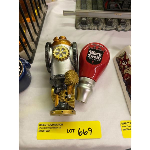 Two Beer Taps - Russell Black Death & Steamworks