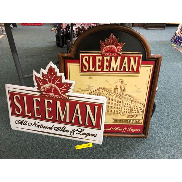 Two Sleeman Advertising Signs