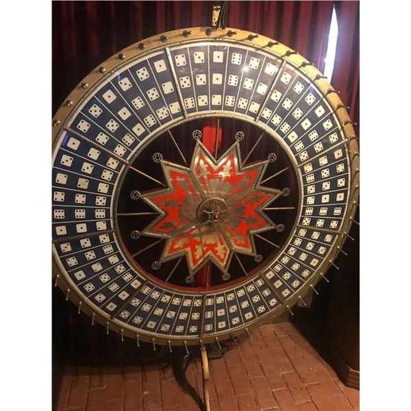 1930's 5 Feet - HC Evans Gambling Wheel - comes with original packing crate - Rare