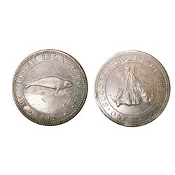 Breton # 520, CH-LC-1 1815 one penny Magdalen Island glossy EF+