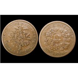 Breton: #715.  CH  LC-4A2  Belleville issue 1837 Open wreath, plain Rare type.  Fine to F+