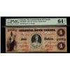 Image 1 : The Colonial Bank of Canada 1859 $4 #668 CH-130-10-04-08 PMG CH UNC64.