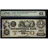 Image 1 : The International Bank of Canada 1858 $2 #15290 CH-380-10-08-12 PMG CH UNC63.