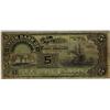 Image 1 : The Union Bank of Newfoundland 1889 $5 #06974 CH-750-16-04 PMG VG8. Very scarce and second best one 