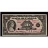 1935 $20 BC-9a English text Large seal A001828. VF, a very nice example