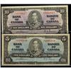 Image 1 : 1937 $5 & $10 Osborne, BC-23a and BC-24a.  Lot of 2 Osborne issues F to VF.