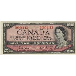 1954 $1000 BC-36 #AK0006113 PCGS AU53. Bright with vibrant colours. A very nice and well centered ex