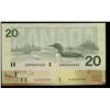 Image 1 : 1991 $20 BC-58d & 2004 $100 BC-66a-i Extremely RARE pair of same number RADAR notes.  $20 #EWN565656