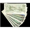Image 1 : 1967 $1 BC-45b(6) and BC-45b-i(3), 1972 $5 BC-48a and BC-54c(2).  Lot includes 12 notes AU to UNC.  