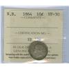 Image 1 : 1864 N.B. 10¢ N.B. ICCS VF30. Lightly toned.