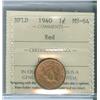 Image 1 : 1940 Nfld 1¢ ICCS MS64 Red, a superb looking coin with frostlike finish. A very rare coin