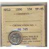 Image 1 : 1896 Nfld 10¢ ICCS EF45.  Lustrous example.