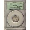 Image 1 : 1946c Nfld 10¢ PCGS MS64.  Lustrous with scattered tone in old green holder.