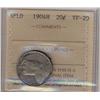 Image 1 : 1904H Nfld 20¢ ICCS VF20