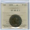 Image 1 : 1859 DPN9#1 1¢ ICCS F12, a nice chocolate brown example