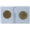 Image 1 : 1893 & 1894 1¢.  Lot of 2 AU to UNC examples.  1894 shows some residue of lacquering. Should be view
