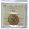 Image 1 : 1896 1¢ ICCS MS65 Red. Full red!  Excellent strike with clean fields and great surfaces. 