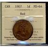 Image 1 : 1907  1¢  ICCS MS64 Red