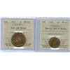 Image 1 : 1917 and 1920 small,   Lot of 2 ICCS graded 1¢ coins, both MS63 RB. 