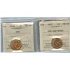 Image 1 : 1927 1¢ MS63RB & 1936 MS64RD.  Lot of 2 coins both ICCS graded.