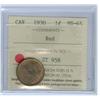 Image 1 : 1930 1¢ ICCS MS65 Wine Red.  Excellent strike with clean fields and great surfaces. Tied for finest.