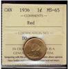 Image 1 : 1936 1¢ ICCS MS65RD.