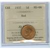 Image 1 : 1937 1¢ ICCS MS66.  A gem example and in the Top graded.