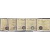 Image 1 : 1872H, 1874H Plain, 1881H, 1882H and 1886 Lg.6 5¢.  Lot of 5 ICCS graded coins, all ICCS F15. 