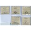 Image 1 : 1881H - 1903 5¢ ICCS EF40.  Lof of five coins including, 1881H, 1891 Obv 5, 1892 Obv 2, 1899 and 190