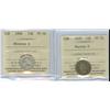 Image 1 : 1870 Narrow and 1896 Obv.6  Lot of 2 ICCS graded 10¢ coins, both VF30. 