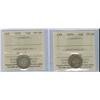 Image 1 : 1870 Narrow O and 1900. Lot of 2 ICCS graded 10¢ coins, both VF20. 