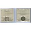 Image 1 : 1874H F12 and 1888 F15.  Lot of 2 ICCS graded 10¢ coins. 